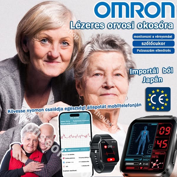 OMRON[Lézerterápia] Nagy pontosságú, nem invazív orvosi vércukormérő okosóra